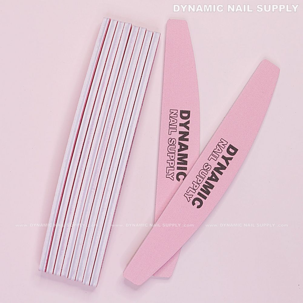 pink half-moon nail files pack - 2