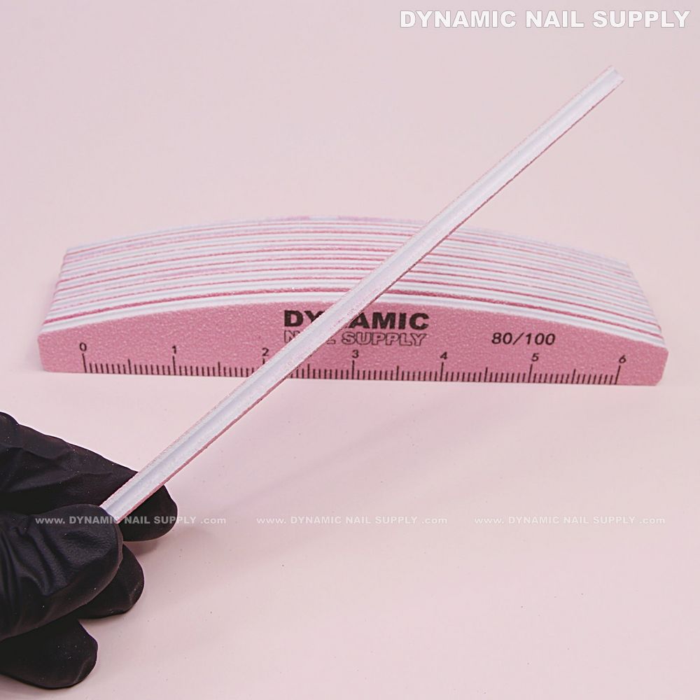 pink half-moon nail files pack - 3