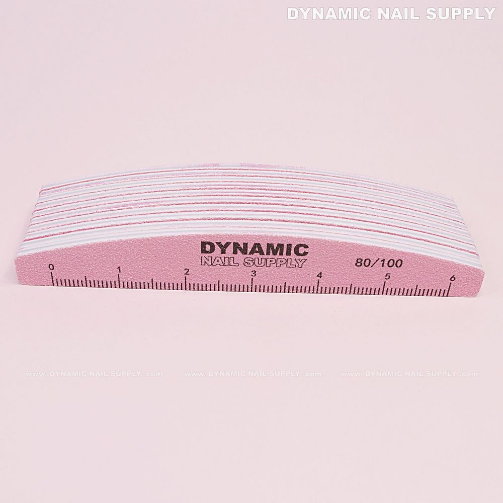 pink half-moon nail files pack - 5