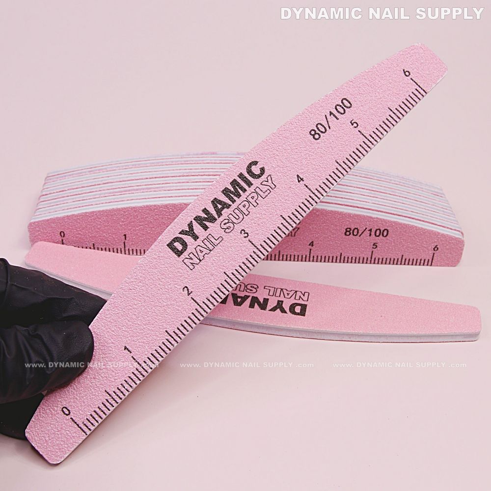 pink half-moon nail files pack - 7