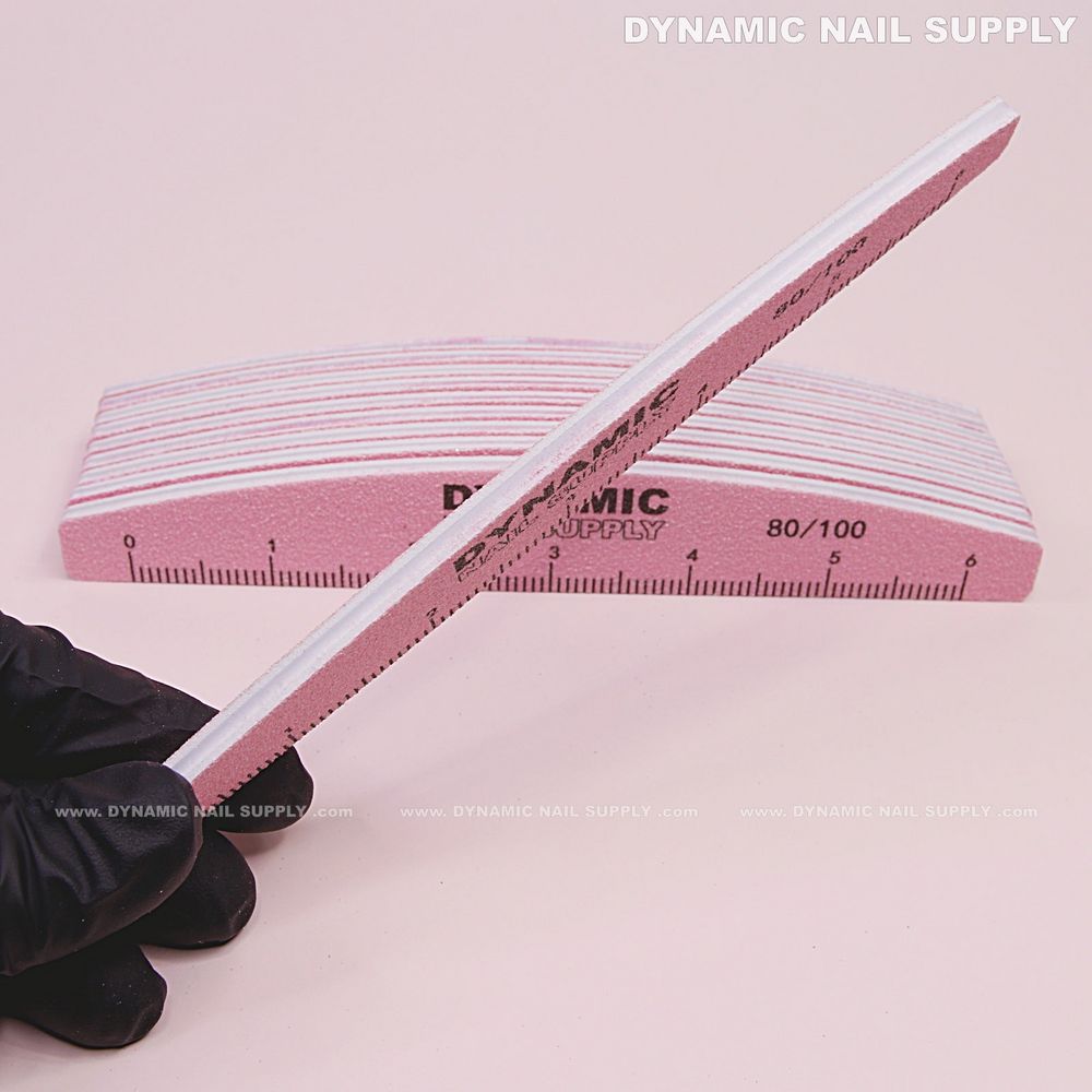 pink half-moon nail files pack - 8
