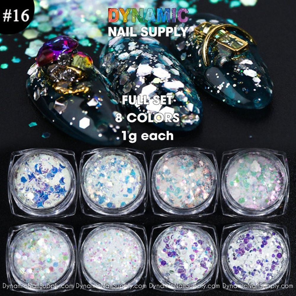 Holographic Nail Glitter Set for Flawless Sparkle