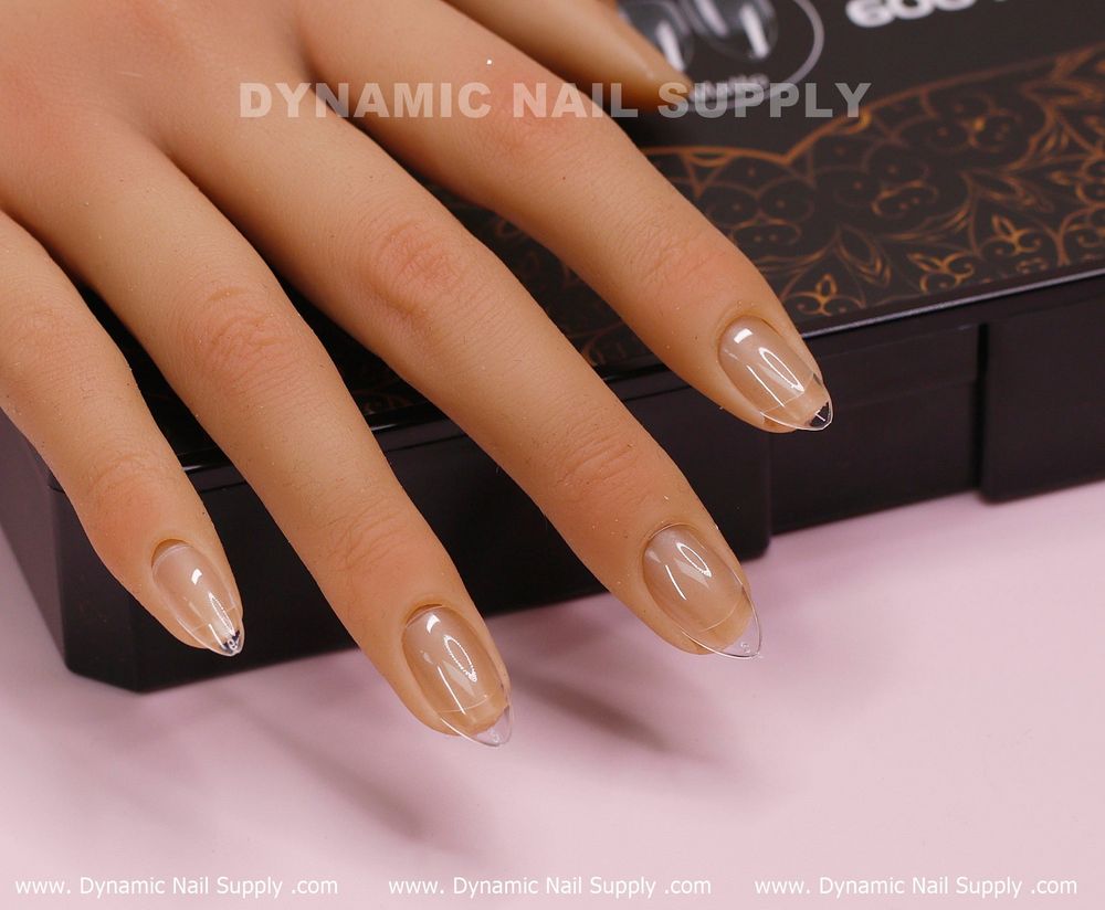 Oval clear Gel X full cover tips box - 3