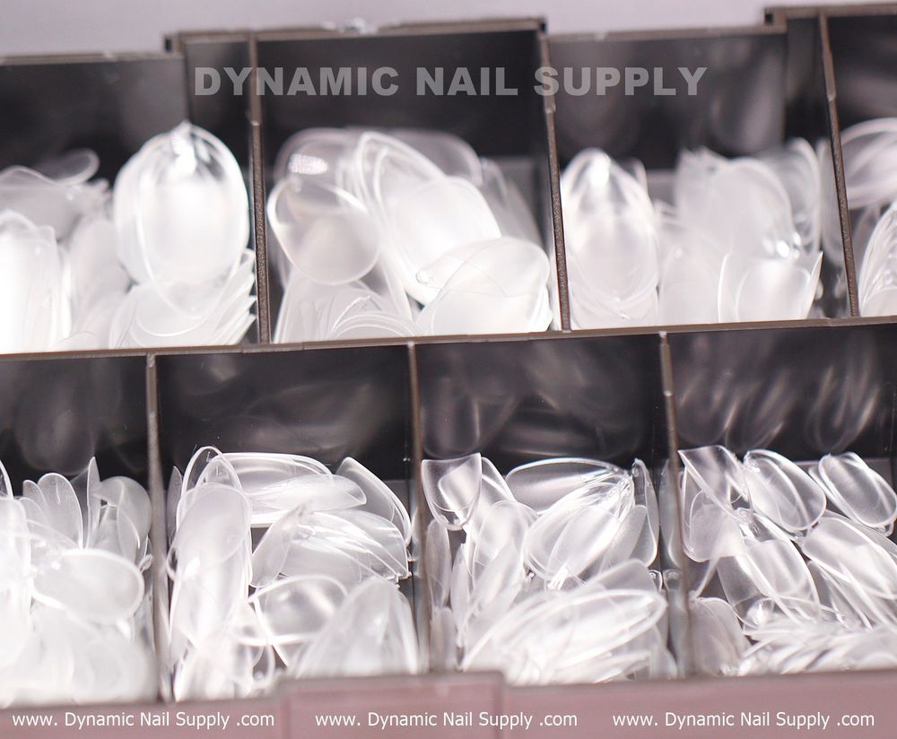 Oval clear Gel X full cover tips box - 6