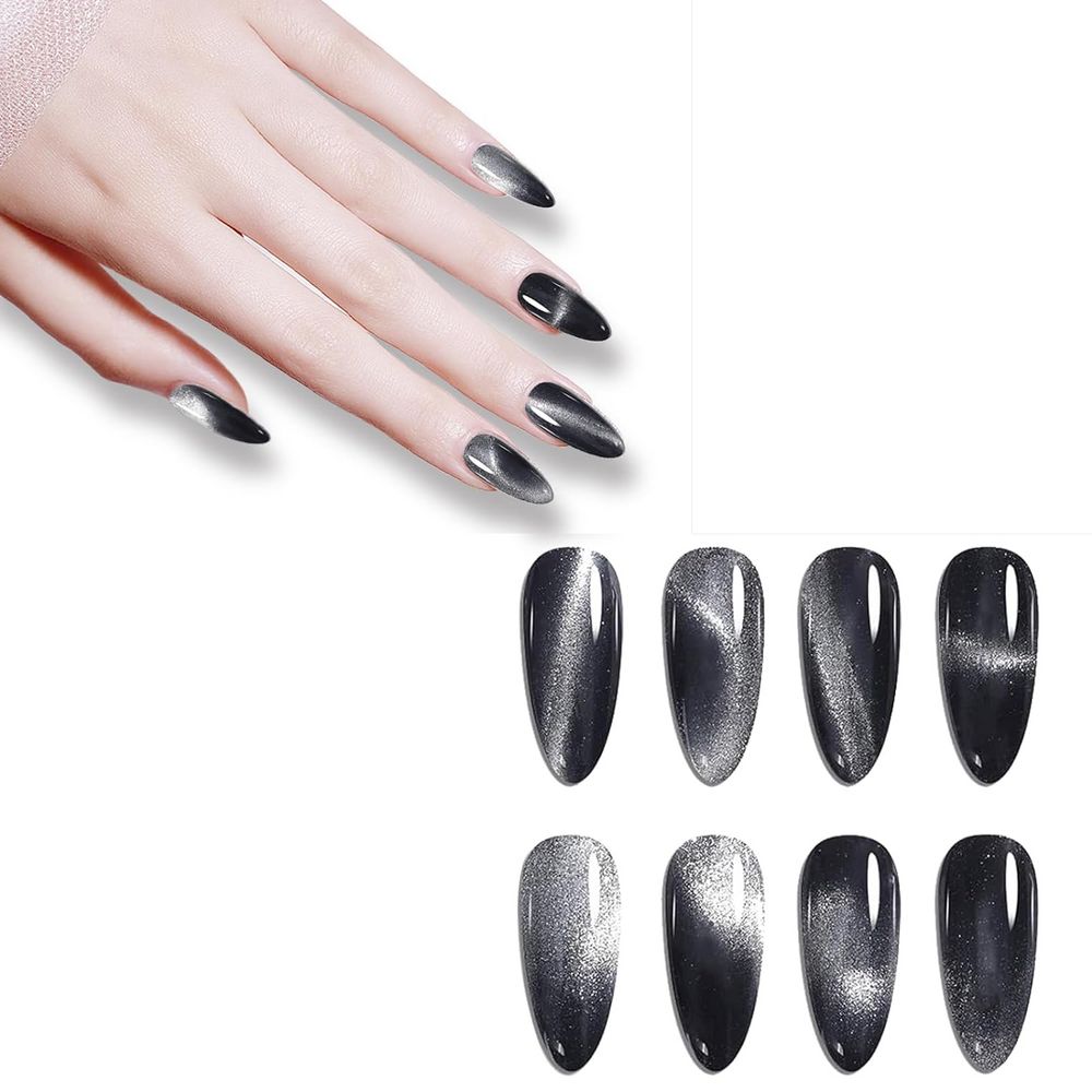 Reflective silver cat eye gel bottle - 6